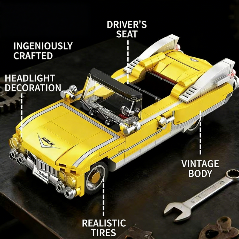 Yellow Vintage Convertible Car - Vintage Collectible Cars reseña y precio